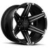 Tuff T12 SATIN BLACK W/ MILLED SPOKES 6x139.7 24R 11 108 -45