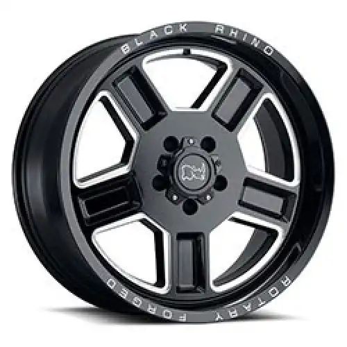 Black Rhino CANON GLOSS BLACK W/ MILLED SPOKES 8x165.1 24R 14 122.4 -76