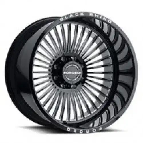 Black Rhino HORUS GLOSS BLACK W/ MILLED SPOKES 5x127 24R 14 71.5 -76