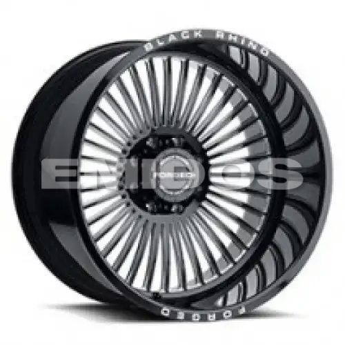 Black Rhino HORUS GLOSS BLACK W/ MILLED SPOKES 5x127 24R 14 71.5 -76