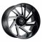 Tuff T1B GLOSS BLACK W/ MILLED SPOKES 8x165.1 24R 14 125.1 -72