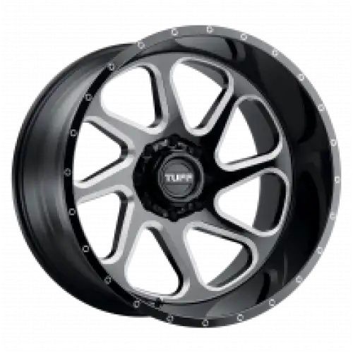 Tuff T2B GLOSS BLACK W/ MILLED SPOKES 8x170 24R 14 125.1 -72