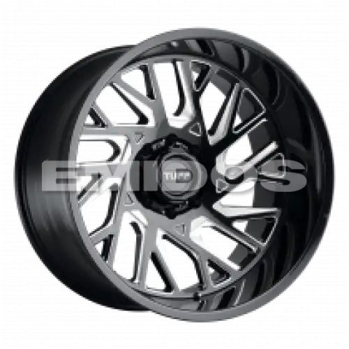 Tuff T4B GLOSS BLACK W/ MILLED SPOKES 5x127 26R 14 71.5 -72