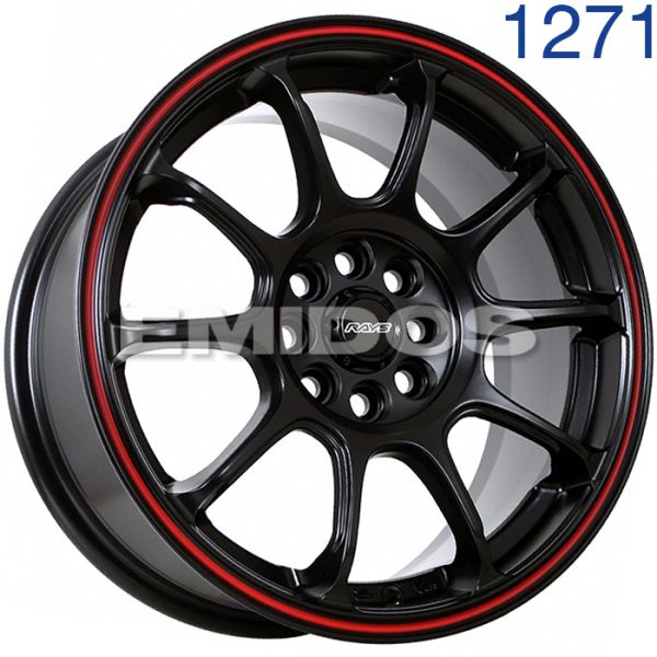 Комплект дисков 27786/15/73.1/Matt Black + Red Line