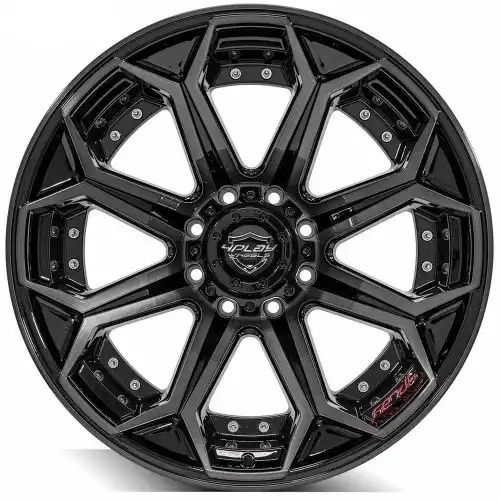 4PLAY Wheels 4P80R Gloss Black w/ Brushed Face & Tinted Clear 8x180 20R 9 124,9 0