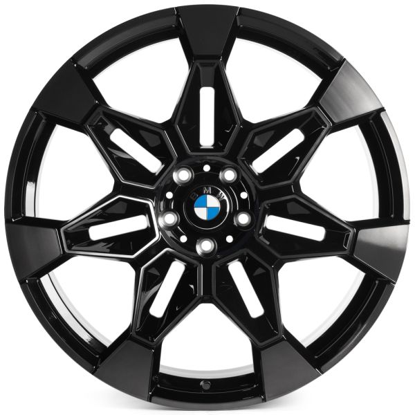 Комплект дисков 29771/22/66.5/Чёрный Глянцевый + Полированные Спицы