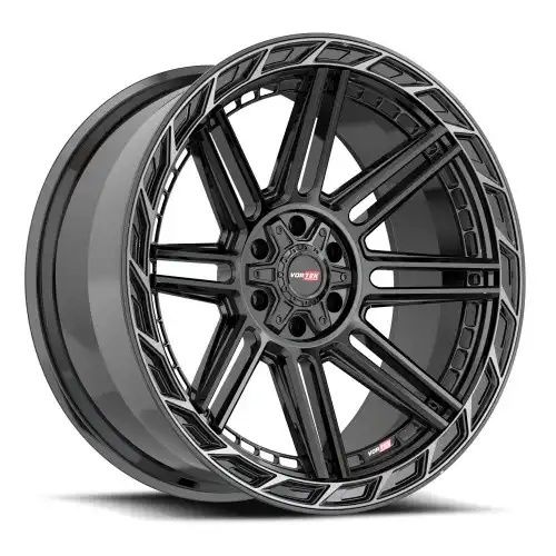 Vortek VRP-501 Gloss Black Center & Diamond Cut Ring With Dark Tint 5x139.7/150 20R 9 110.3 18