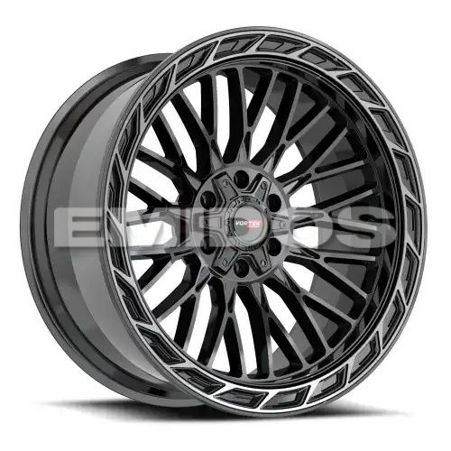 Vortek VRP-502 Gloss Black Center & Diamond Cut Ring With Dark Tint 6x135/139.7 20R 9 106.1 BNK
