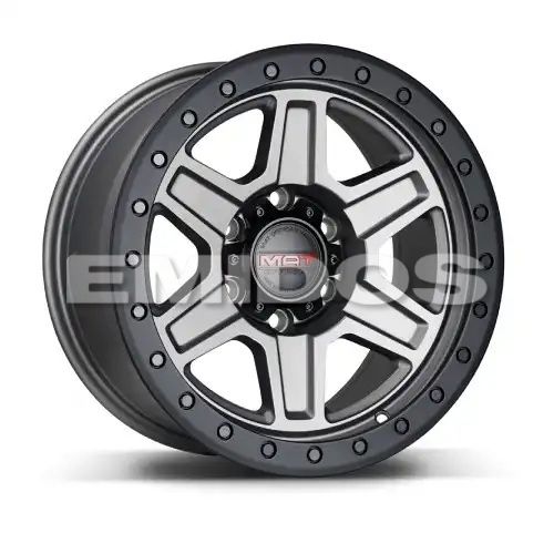 MAT Offroad 6989 Matte gunmetal/W Black Lip Edge 6x139.7 17R 8.5 106,1 0