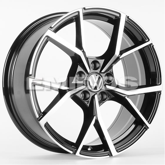 Комплект дисков 22889/18/57.1/Черный + Полированные Спицы