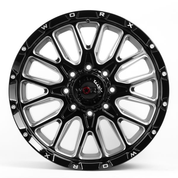 ЛИТЫЕ ДИСКИ 80332 WORX 818 20 J9 ET0 5X127/5X139.7 78.1 ЧЁРНЫЙ + ПОЛИРОВАННЫЕ СПИЦЫ