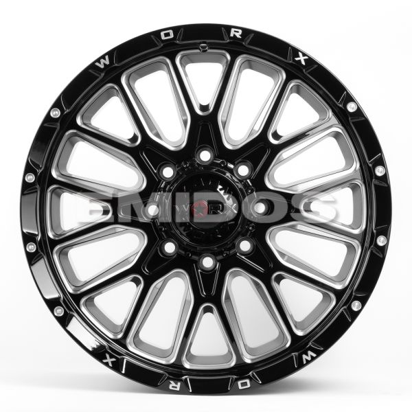 ЛИТЫЕ ДИСКИ 80332 WORX 818 20 J9 ET0 5X127/5X139.7 78.1 ЧЁРНЫЙ + ПОЛИРОВАННЫЕ СПИЦЫ