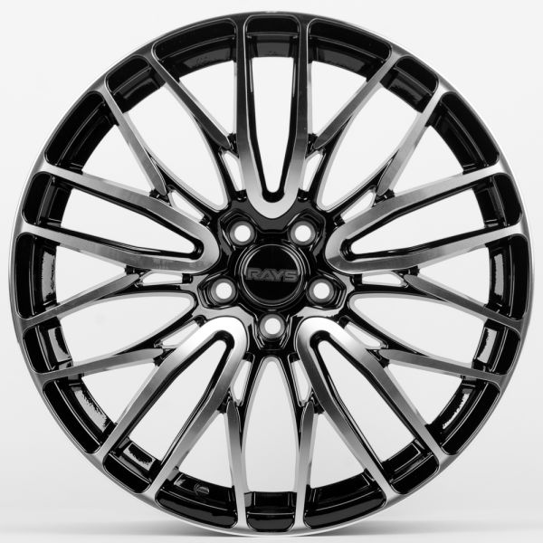 ЛИТЫЕ ДИСКИ 80228 RAYS 1177X-FG441 18 J8 ET37 5X100 73.1 ЧЁРНЫЙ + ПОЛИРОВАННЫЕ СПИЦЫ