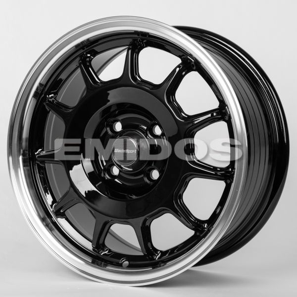 ЛИТЫЕ ДИСКИ 80258 X1229-SK135 15 J7 ET38 4X100 73.1 ЧЁРНЫЙ ГЛЯНЦЕВЫЙ + ПОЛИРОВАННЫЙ ОБОД