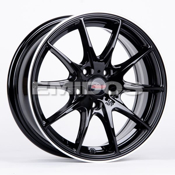 ЛИТЫЕ ДИСКИ 81203 RAYS 5203-SL022 15 J6.5 ET38 5X105 56.6 ЧЁРНЫЙ ГЛЯНЦЕВЫЙ + ПОЛИРОВАННЫЙ ОБОД