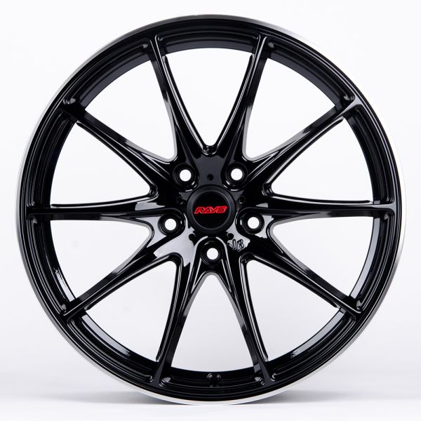 ЛИТЫЕ ДИСКИ 80761 RAYS 5203-SV281 18 J8 ET38 5X108 73.1 ЧЁРНЫЙ + ПОЛИРОВАННЫЙ ОБОД