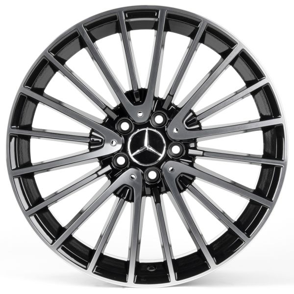ЛИТЫЕ ДИСКИ 81710 MERCEDES-BENZ FC3064-SM169 18 J8 ET36 5X112 66.5 ЧЁРНЫЙ + ПОЛИРОВАННЫЕ СПИЦЫ