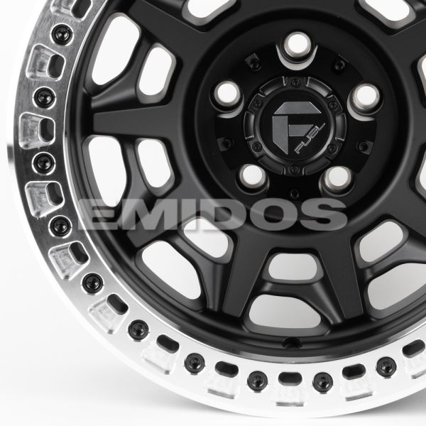 ЛИТЫЕ ДИСКИ 81305 FUEL 2628-SF058 17 J9 ET-15 5X127 71.5 ЧЁРНЫЙ МАТОВЫЙ + ПОЛИРОВАННЫЙ БЕДЛОК