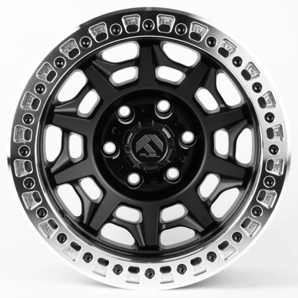 ЛИТЫЕ ДИСКИ 81311 FUEL 2628-SF058 17 J9 ET-15 6X139.7 106.1 ЧЁРНЫЙ МАТОВЫЙ + ПОЛИРОВАННЫЙ БЕДЛОК