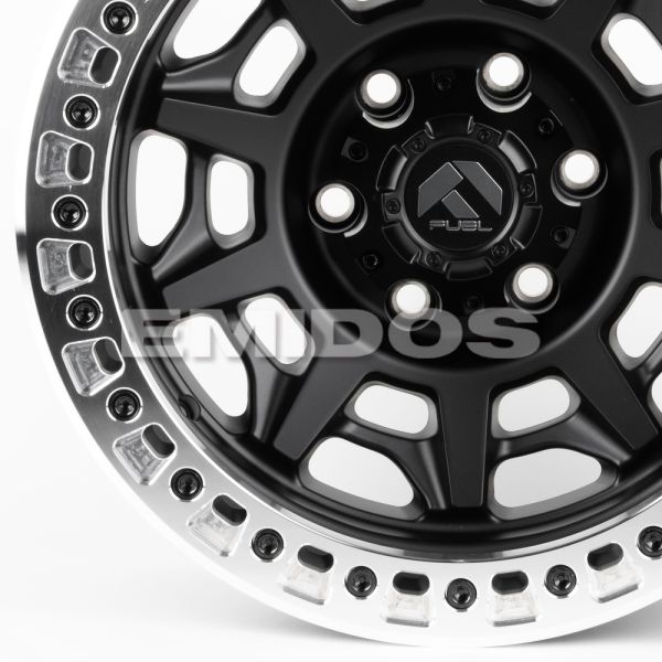 ЛИТЫЕ ДИСКИ 81311 FUEL 2628-SF058 17 J9 ET-15 6X139.7 106.1 ЧЁРНЫЙ МАТОВЫЙ + ПОЛИРОВАННЫЙ БЕДЛОК