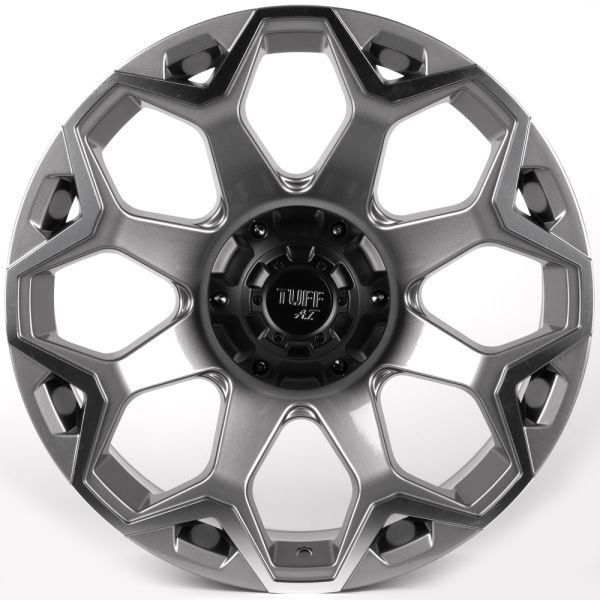 ЛИТЫЕ ДИСКИ 81412 TUFF 82743-FG466 20 J9 ET15 6X139.7 106.1 ГРАФИТ + ПОЛИРОВАННЫЕ СПИЦЫ