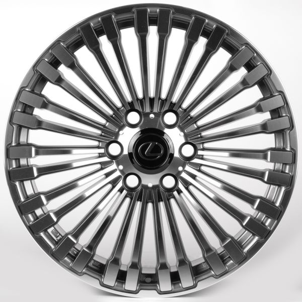 ЛИТЫЕ ДИСКИ 81418 LEXUS/TOYOTA 11843-CT378 20 J8.5 ET40 6X139.7 95.1 ГРАФИТ + ПОЛИРОВАННЫЕ СПИЦЫ