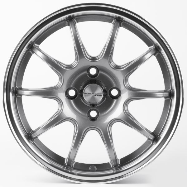 ЛИТЫЕ ДИСКИ 81430 WORK 12243-FG412 15 J6.5 ET35 4X100 73.1 ГРАФИТ ГЛЯНЦЕВЫЙ + ПОЛИРОВАННЫЙ ОБОД