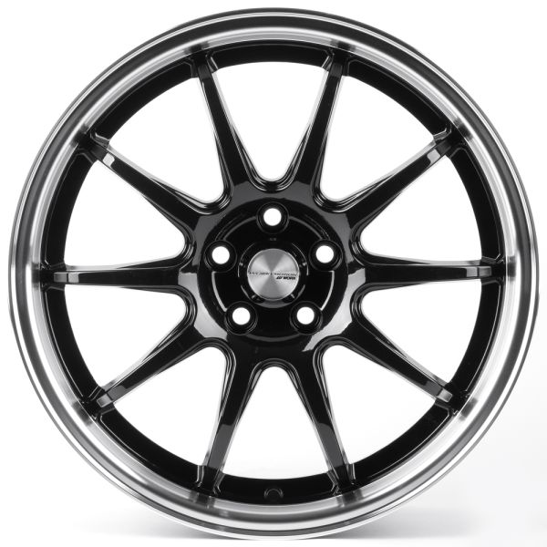 ЛИТЫЕ ДИСКИ 81434 WORK 12243-CT345 17 J7.5 ET40 5X100 73.1 ЧЁРНЫЙ ГЛЯНЦЕВЫЙ + ПОЛИРОВАННЫЙ ОБОД