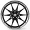 ЛИТЫЕ ДИСКИ 81434 WORK 12243-CT345 17 J7.5 ET40 5X100 73.1 ЧЁРНЫЙ ГЛЯНЦЕВЫЙ + ПОЛИРОВАННЫЙ ОБОД