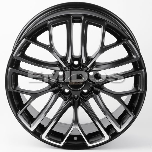 ЛИТЫЕ ДИСКИ 81435 BBS 5096X-CS242 18 J8 ET35 5X114.3 73.1 ЧЁРНЫЙ МАТОВЫЙ + ПОЛИРОВАННЫЕ СПИЦЫ