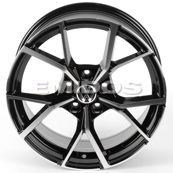 ЛИТЫЕ ДИСКИ 81731 VOLKSWAGEN FC3112-SM155 17 J7.5 ET35 5X112 57.1 ЧЁРНЫЙ + ПОЛИРОВАННЫЕ СПИЦЫ