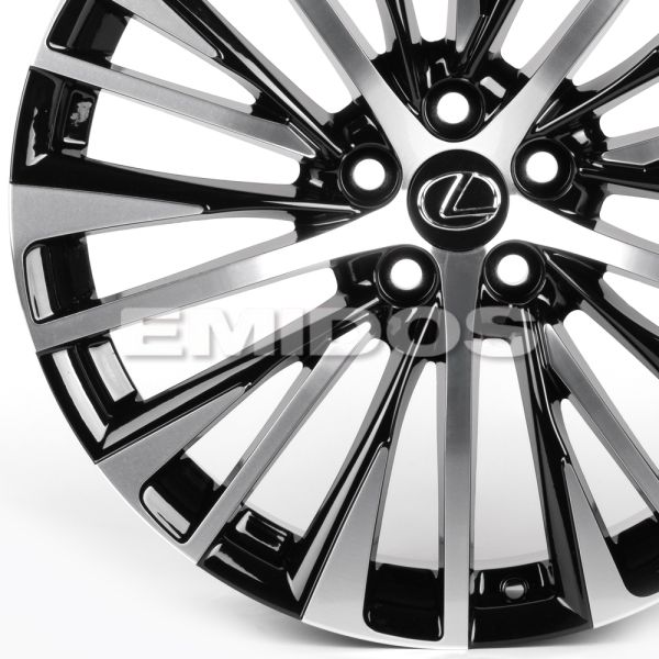 ЛИТЫЕ ДИСКИ 81837 IVF-952-SM184 19 J8 ET35 5X114.3 60.1 ЧЁРНЫЙ ГЛЯНЦЕВЫЙ + ПОЛИРОВАННЫЕ СПИЦЫ