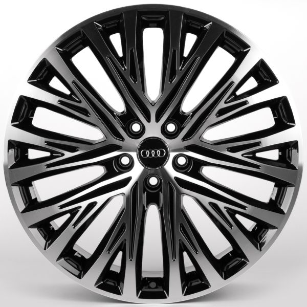 ЛИТЫЕ ДИСКИ 81844 AUDI IVF-3051-FG611 20 J9 ET30 5X112 66.45 ЧЁРНЫЙ ГЛЯНЦЕВЫЙ + ПОЛИРОВАННЫЕ СПИЦЫ