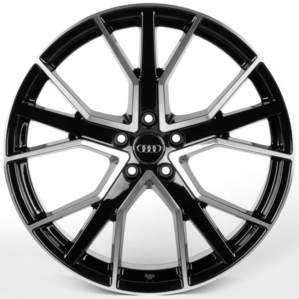 ЛИТЫЕ ДИСКИ 81989 1072X-DS361 20 J9 ET33 5X112 66.45 ЧЁРНЫЙ + ПОЛИРОВАННЫЕ СПИЦЫ