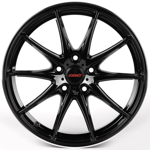 ЛИТЫЕ ДИСКИ 81956 RAYS G25-DS314 17 J7 ET40 5X112 66.45 ЧЁРНЫЙ ГЛЯНЦЕВЫЙ + ПОЛИРОВАННЫЙ ОБОД