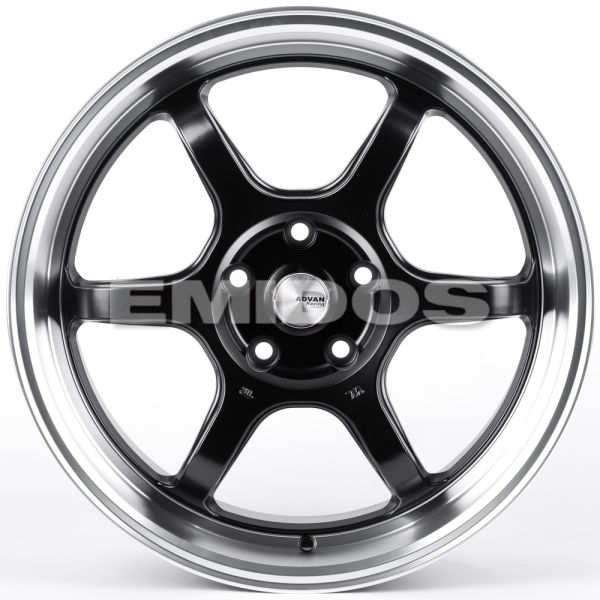ЛИТЫЕ ДИСКИ 82249 ADVAN FC006-SF069 18 J8 ET38 5X114.3 73.1 ЧЁРНЫЙ МАТОВЫЙ + ПОЛИРОВАННЫЙ ОБОД