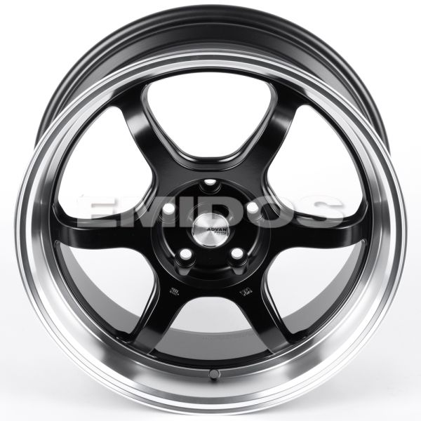 ЛИТЫЕ ДИСКИ 82252 ADVAN FC006-SF069 18 J8 ET38 5X108 73.1 ЧЁРНЫЙ МАТОВЫЙ + ПОЛИРОВАННЫЙ ОБОД