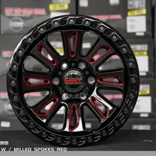MAT Offroad 8997 Red Gloss Black w/ Milled Spokes 6x139.7 18R 8.5 100,1 0