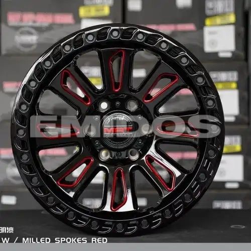 MAT Offroad 8997 Red Gloss Black w/ Milled Spokes 6x139.7 18R 8.5 100,1 0