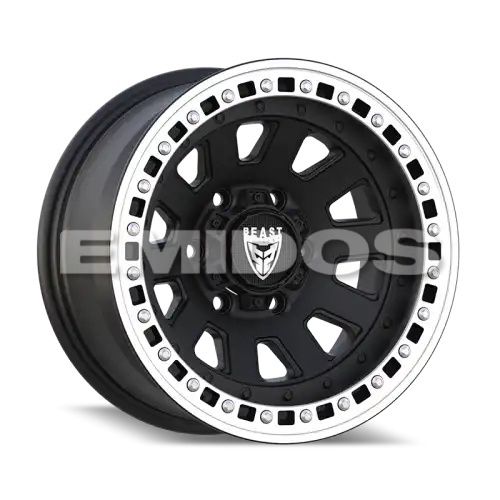 BEAST 9602 Matte Black/Machined lip 6x139.7 17R 8.5 106,1 12
