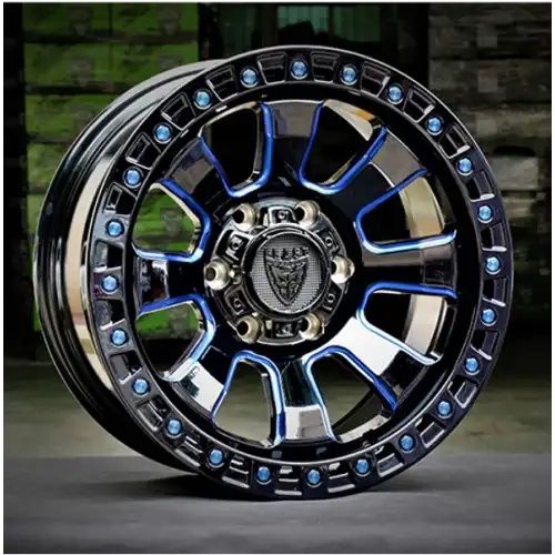 BEAST 9604N Blue Gloss Black w/ Milled Spokes 6x139.7 17R 8.5 100,1 0