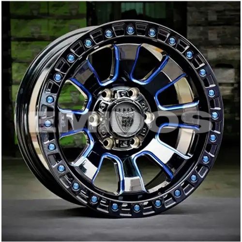 BEAST 9604N Blue Gloss Black w/ Milled Spokes 6x139.7 17R 8.5 100,1 0