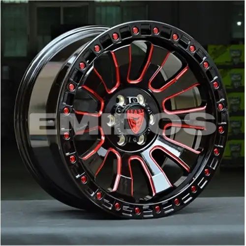 BEAST 9605 Red Gloss Black w/ Milled Spokes 6x139.7 18R 9 106,1 15