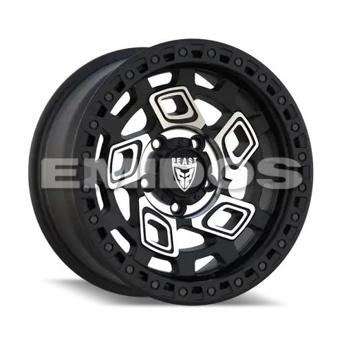BEAST 9606 Matte Black/Machined face 6x139.7 17R 8 106,1 0