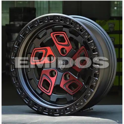 BEAST 9616N Matte Black w/ Red Face 6x139.7 17R 8.5 110 -12