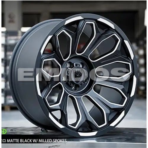 BEAST 9628D Matte Black w/ Milled Spokes 5x114.3 20R 10 67,1 -18