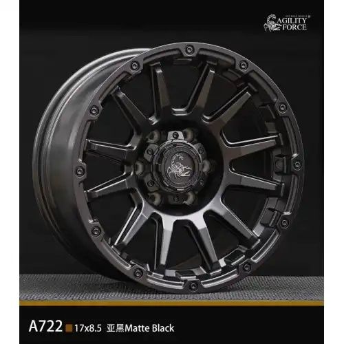 Agility Force A722 Matte Black 6x139.7 17R 8.5 100,1 0