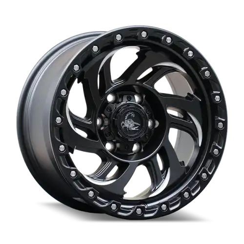 Agility Force A723 Matte Black w/ Milled Spokes 6x139.7 18R 8.5 93,1 0