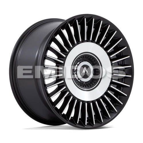 Asanti Black Label AB040 TIARA SATIN BLACK BRIGHT MACH FACE 5x112/114.3 20R 9 72.56 35