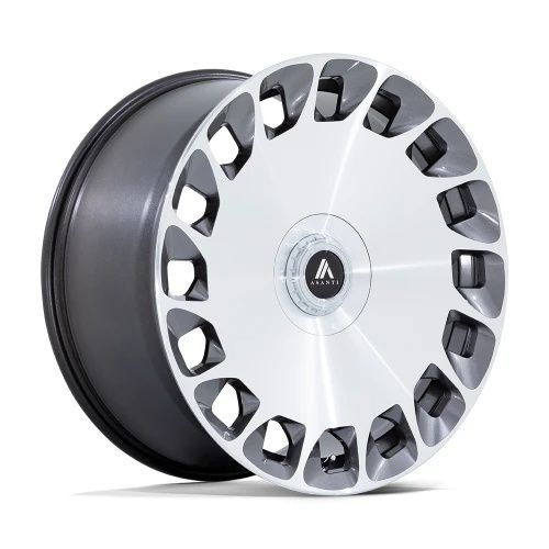 Asanti Black Label AB045 ARISTOCRAT GLOSS PLATINUM BRIGHT MACH FC 5x112/120 22R 10.5 74.1 38